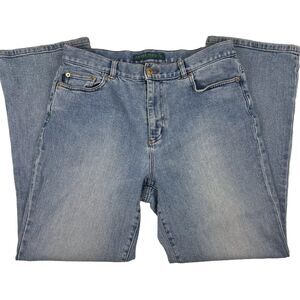 Lauren Jeans Co. Ralph‎ Lauren Petite Light Wash Straight Jeans Women's Size 12P